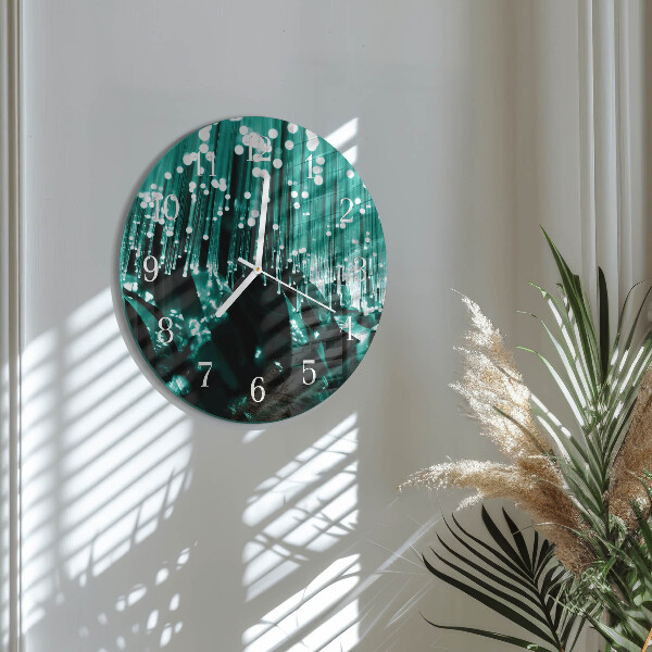 Horloge ronde Fibre optique