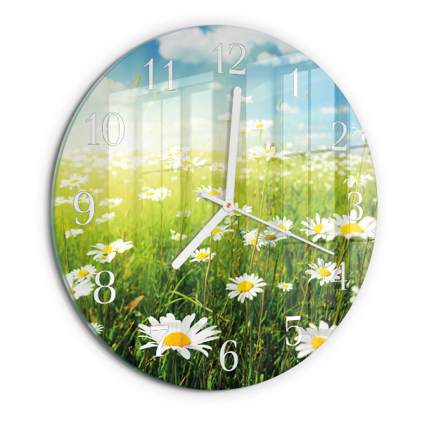 Horloge ronde Marguerites