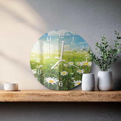 Horloge ronde Marguerites