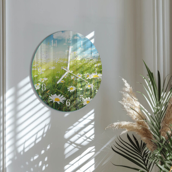 Horloge ronde Marguerites