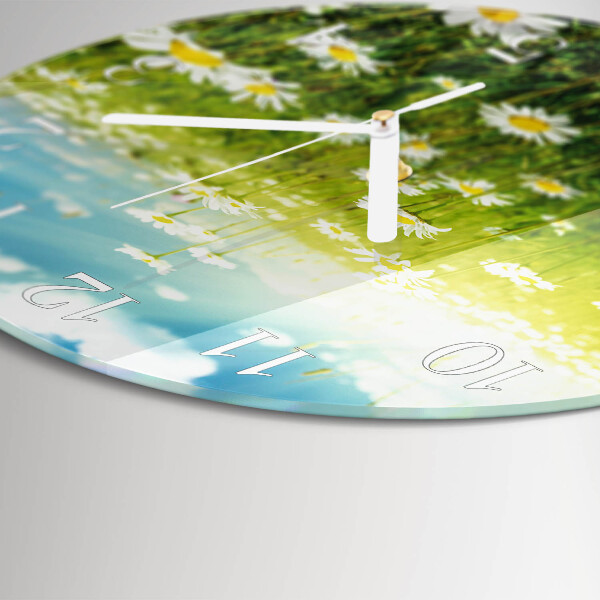 Horloge ronde Marguerites
