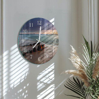Horloge ronde Plage Mer
