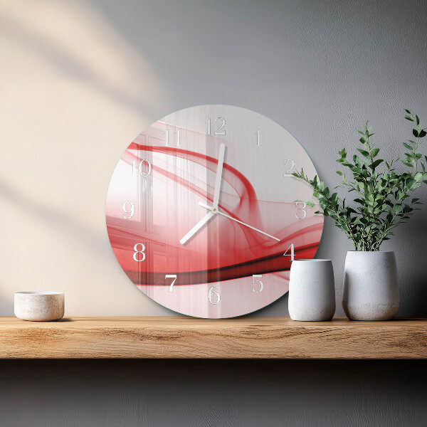 Horloge ronde Lignes abstraites