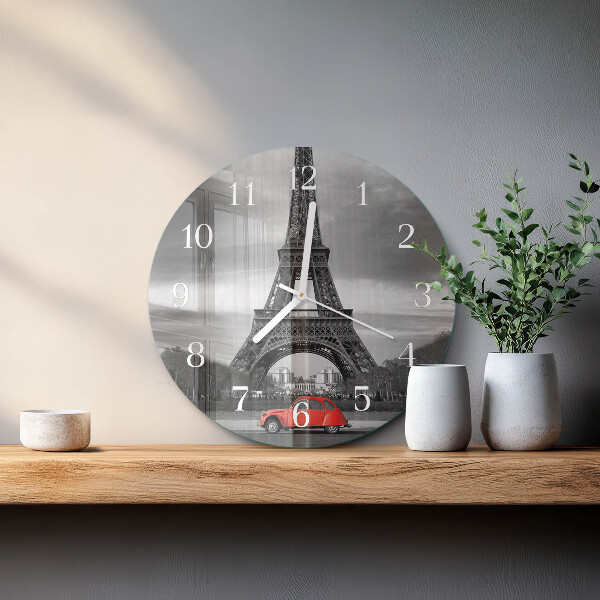 Horloge ronde Voiture de la Tour Eiffel
