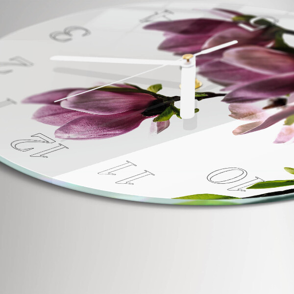 Horloge ronde Fleur de magnolia