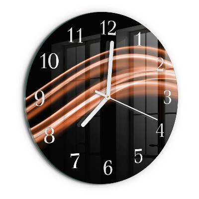 Horloge ronde Lignes abstraites