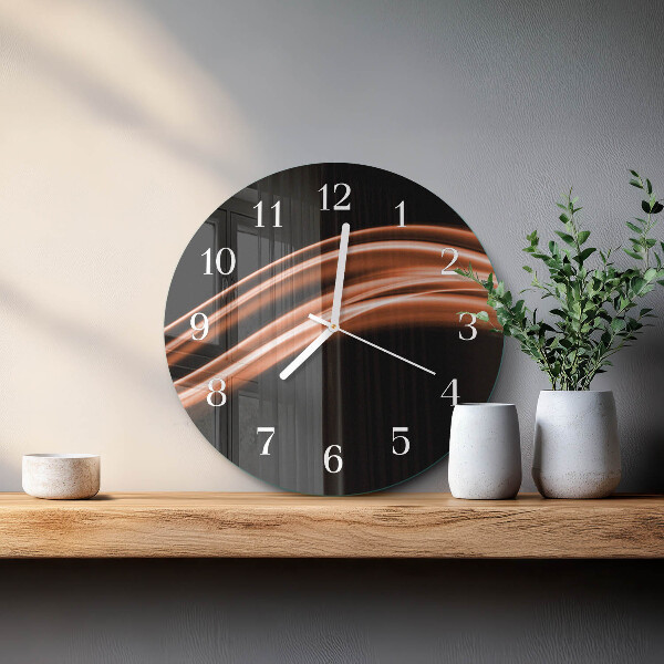 Horloge ronde Lignes abstraites