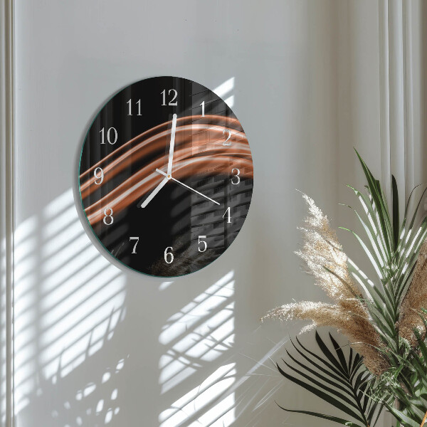 Horloge ronde Lignes abstraites
