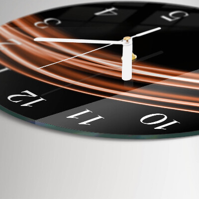 Horloge ronde Lignes abstraites