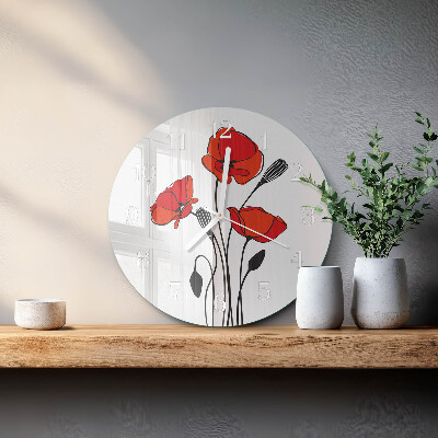 Horloge ronde Pavot