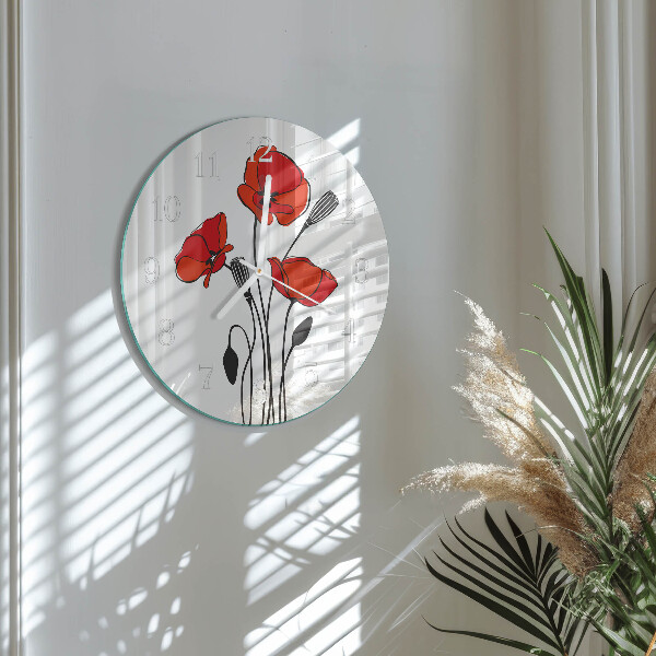 Horloge ronde Pavot