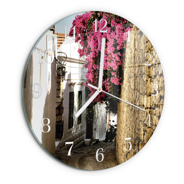Horloge ronde Allée des fleurs