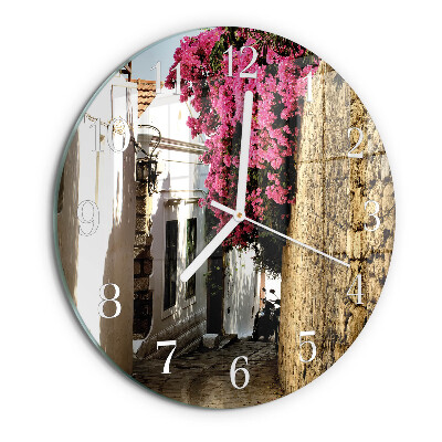 Horloge ronde Allée des fleurs