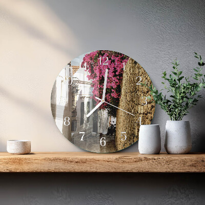 Horloge ronde Allée des fleurs