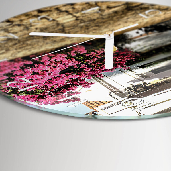 Horloge ronde Allée des fleurs