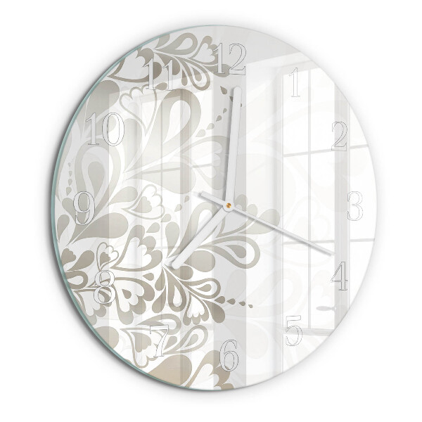 Horloge ronde Art floral