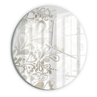 Horloge ronde Art floral