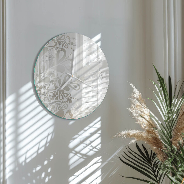 Horloge ronde Art floral