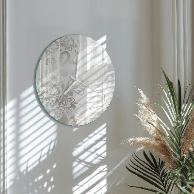 Horloge ronde Art floral
