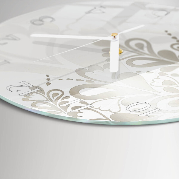 Horloge ronde Art floral