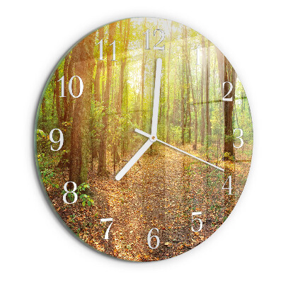 Horloge ronde Chemin forestier