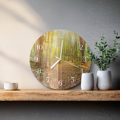 Horloge ronde Chemin forestier