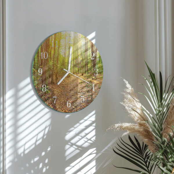 Horloge ronde Chemin forestier
