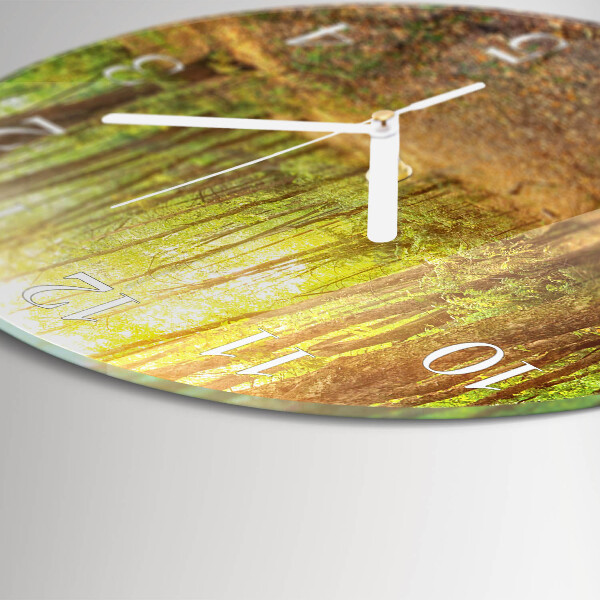 Horloge ronde Chemin forestier