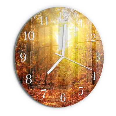 Horloge ronde Forêt d'automne