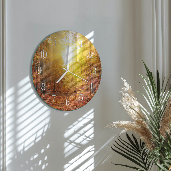 Horloge ronde Forêt d'automne