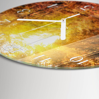 Horloge ronde Forêt d'automne