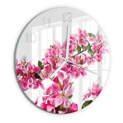 Horloge ronde Fleurs
