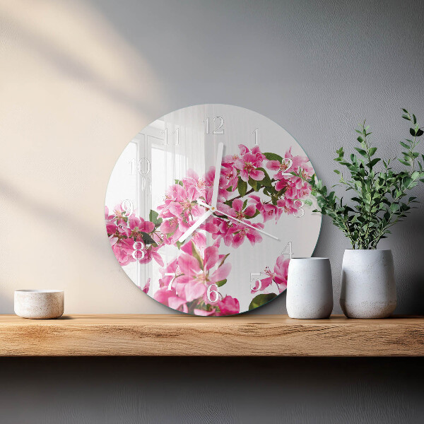 Horloge ronde Fleurs