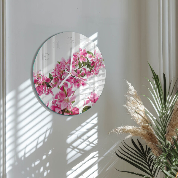 Horloge ronde Fleurs