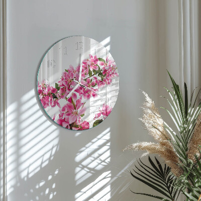 Horloge ronde Fleurs