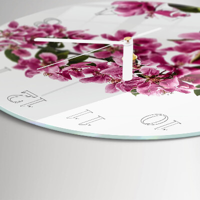 Horloge ronde Fleurs