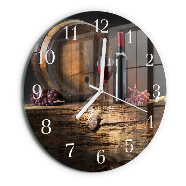 Horloge ronde Raisins pour le vin