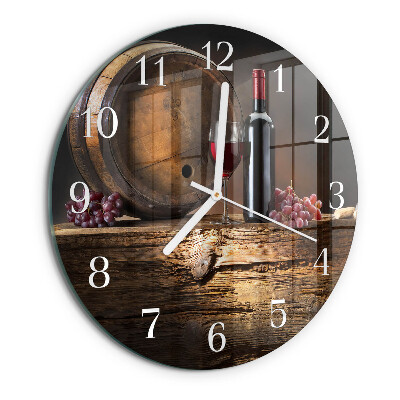 Horloge ronde Raisins pour le vin