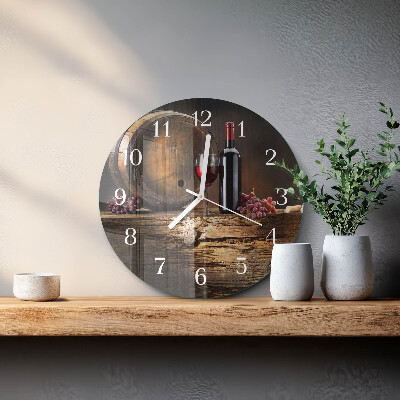 Horloge ronde Raisins pour le vin