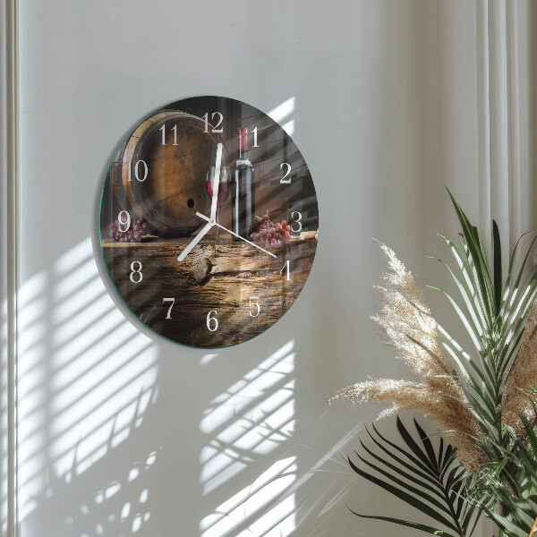 Horloge ronde Raisins pour le vin
