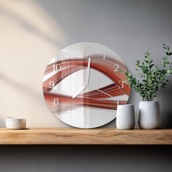 Horloge ronde Lignes abstraites