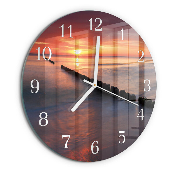 Horloge ronde Soleil de la mer