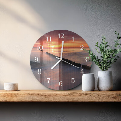 Horloge ronde Soleil de la mer