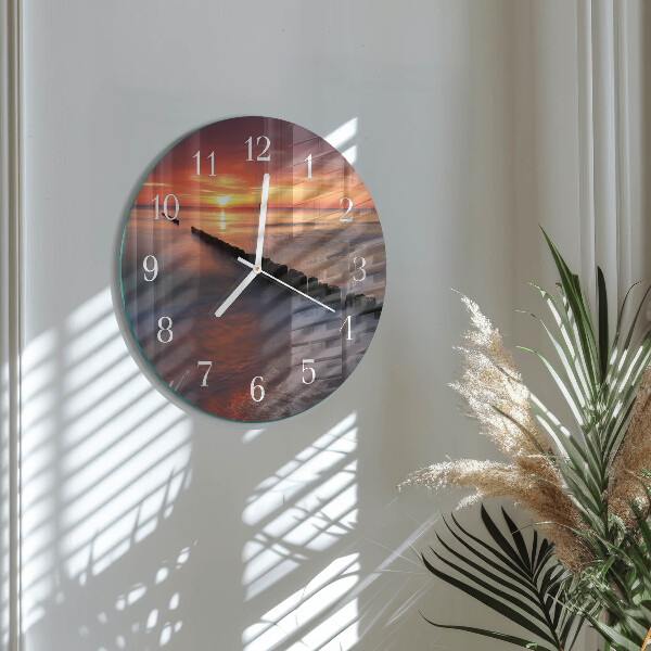 Horloge ronde Soleil de la mer