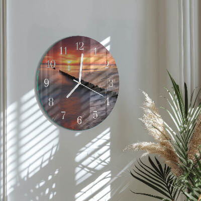 Horloge ronde Soleil de la mer