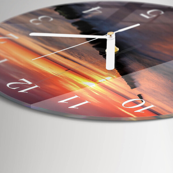 Horloge ronde Soleil de la mer