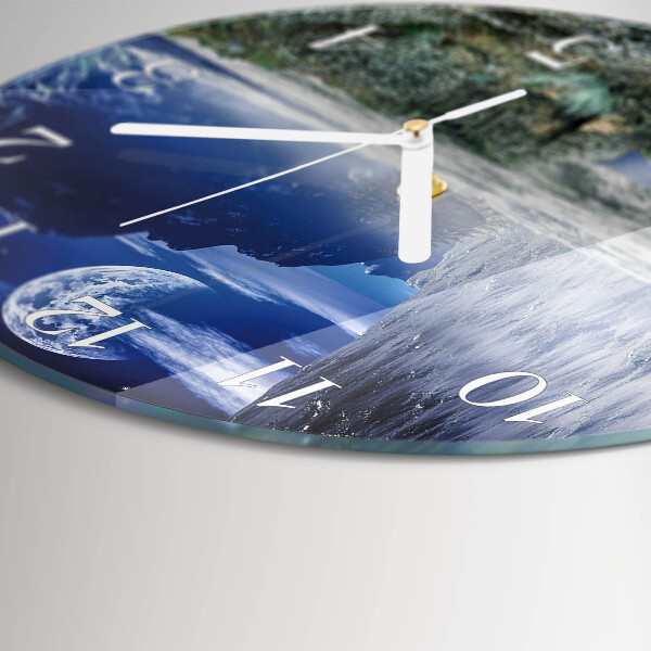 Horloge ronde Montagnes Lune