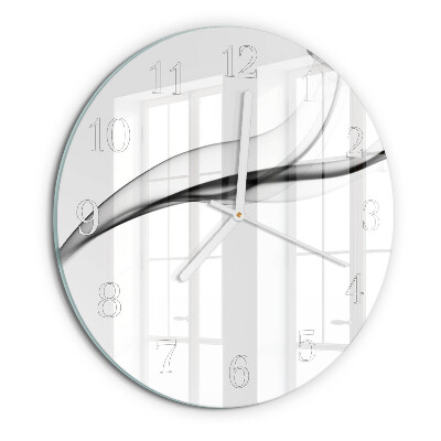 Horloge ronde Fumée abstraite