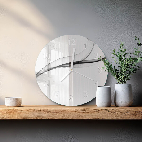 Horloge ronde Fumée abstraite