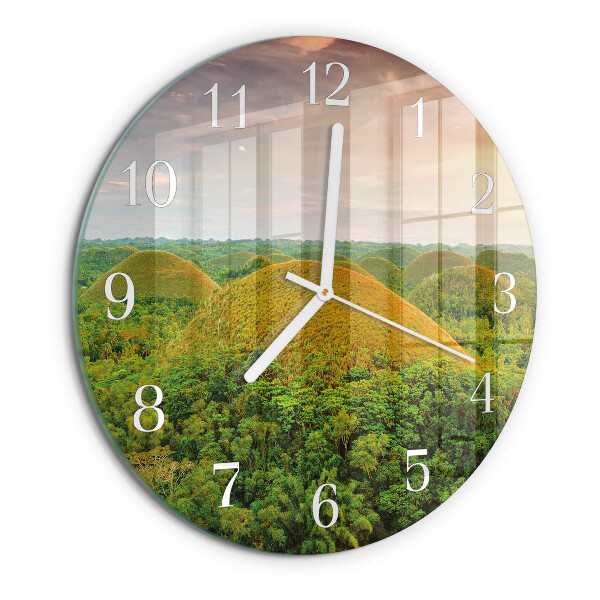 Horloge ronde Paysage